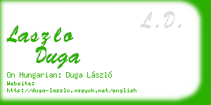 laszlo duga business card